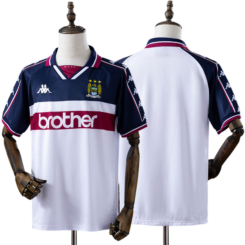 Manchester City 1997/98 retro udebanetrøje - klassisk herre fodboldtrøje