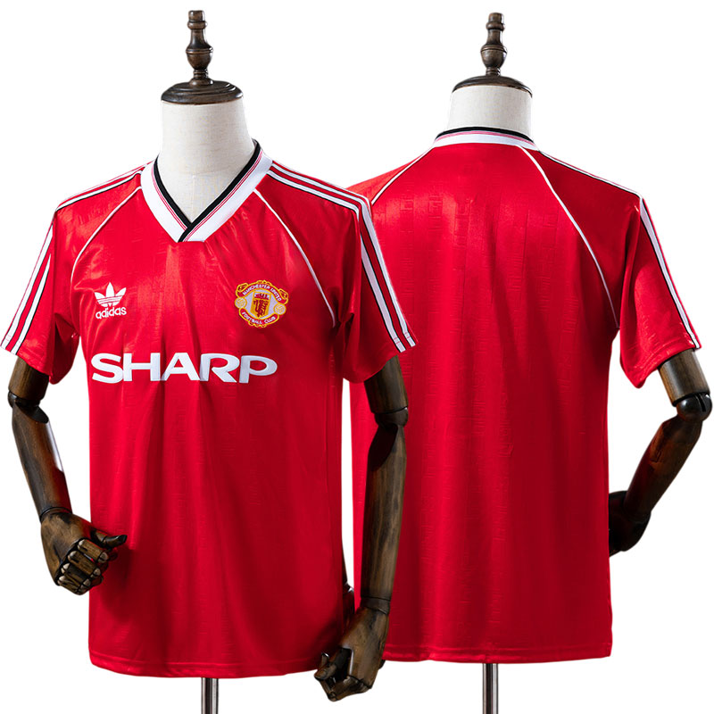 Manchester United 1988-90 retro hjemmebanetrøje til mænd