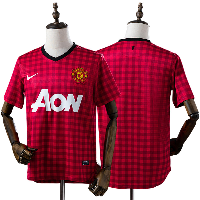 Manchester United retro hjemmebanetrøje 2012/13 - rød fodboldtrøje