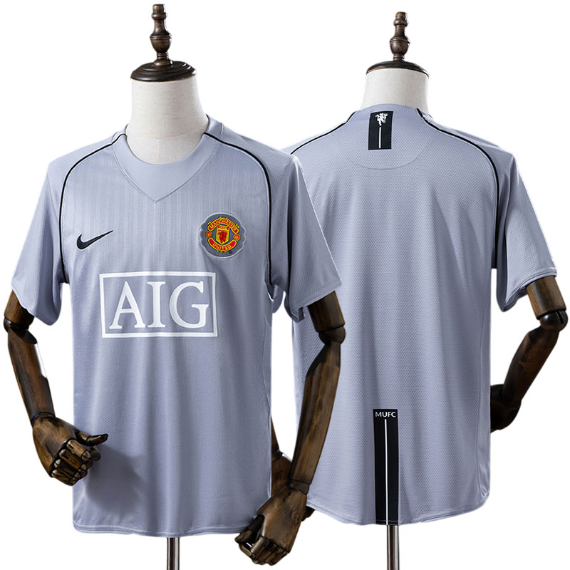 Manchester United retro målmandstrøje 2007/08 - grå fodboldtrøje