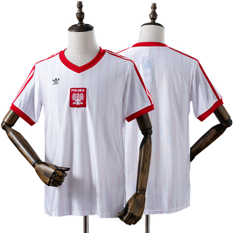 Polen hjemmebanetrøje 1982 - retro fodboldshirt til herre