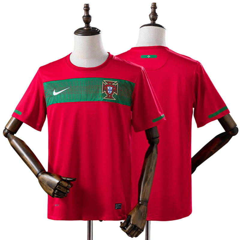 Portugal 2010 retro hjemmebanetrøje - klassisk herre fodboldtrøj