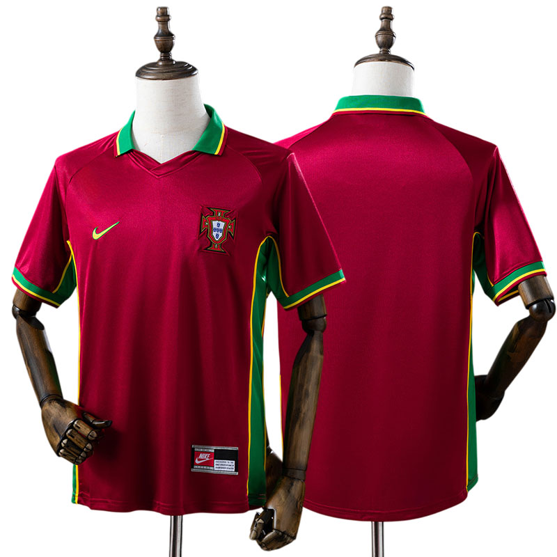 Portugal hjemmebanetrøje 1997 - rød retro fodboldtrøje