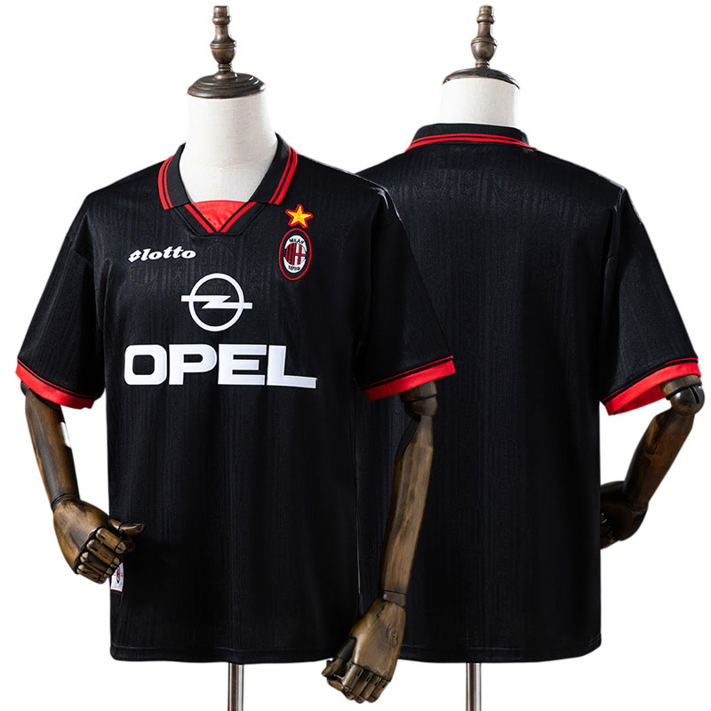 Retro AC Milan 1997/98 herre tredjetrøje sort design