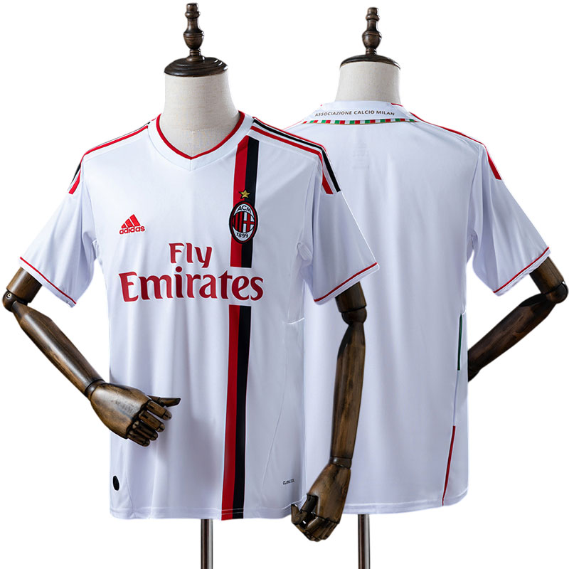 Retro AC Milan herre trøje 2011/12 hvid udebanetrøje