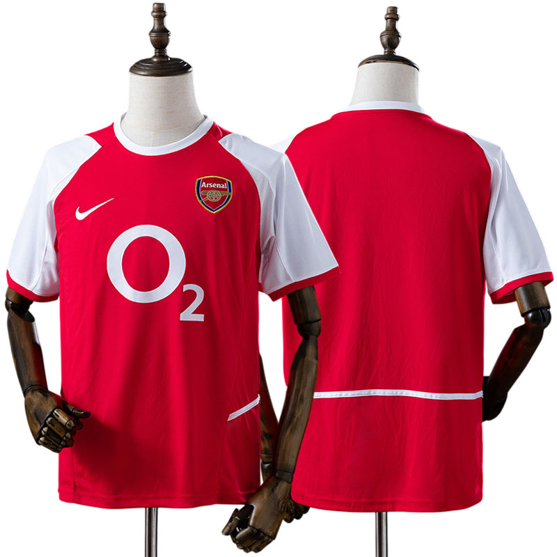 Arsenal FC 2002/04 hjemmetrøje – rød retro fodboldtrøje til mænd