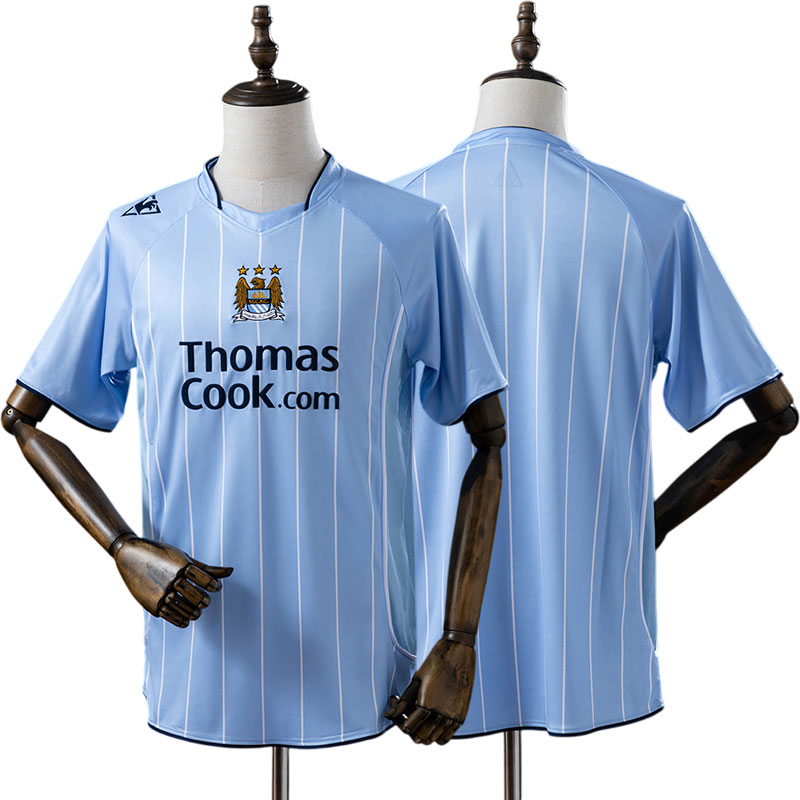 Retro Herre Fodboldtrøje Man City Hjemmebanetrøje 2007/08