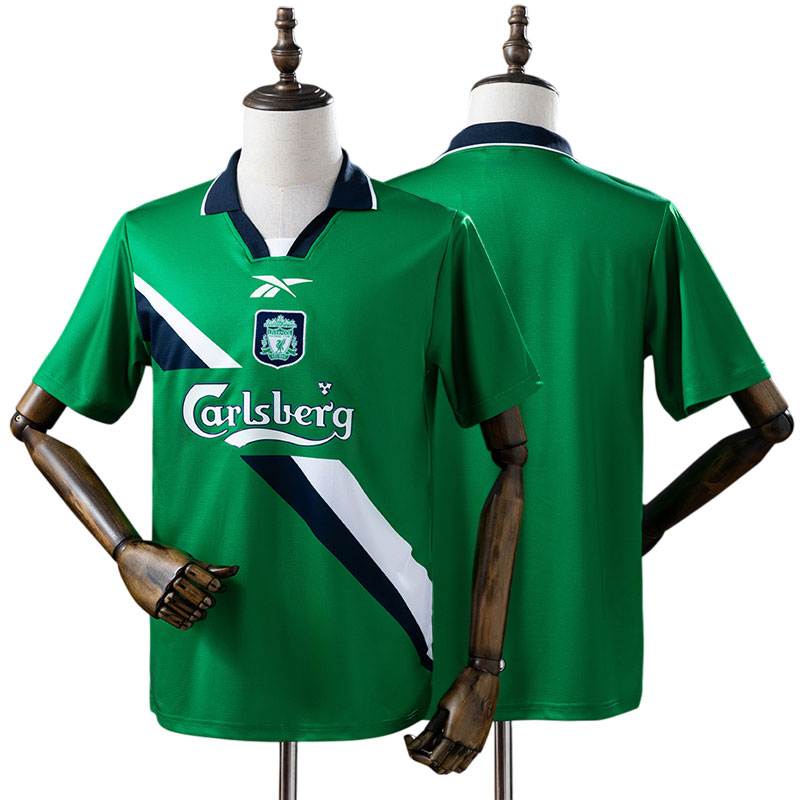 Retro Liverpool FC 1999-00 grøn udebanetrøje
