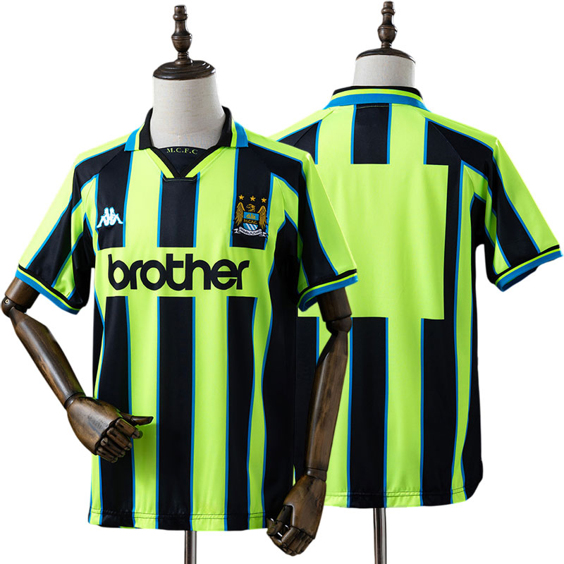 Retro Manchester City 1998/99 udebanetrøje til mænd