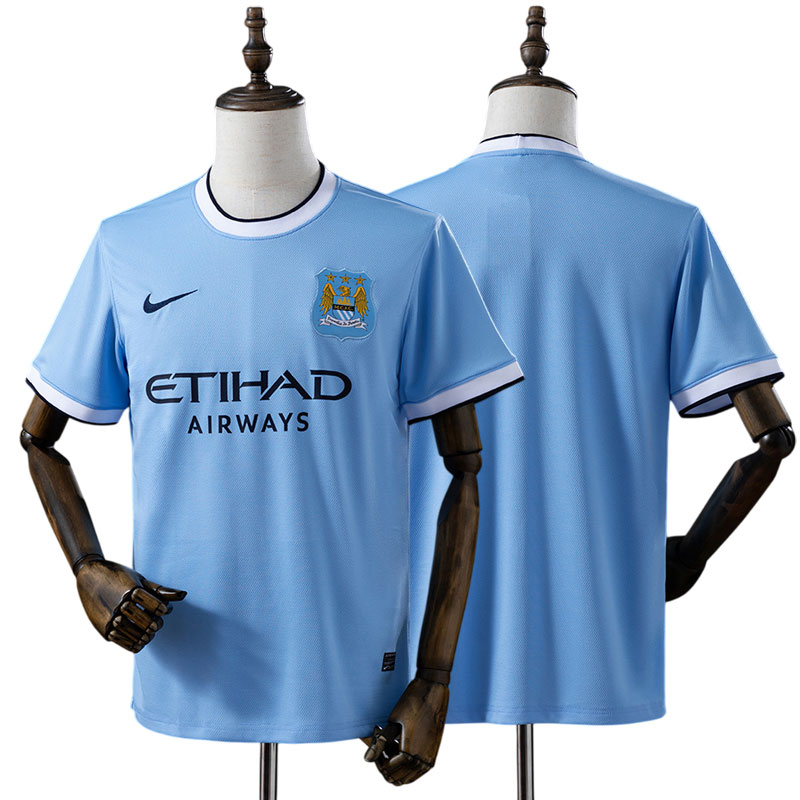 Retro Manchester City 2013/14 home shirt - fodboldtrøje til mænd