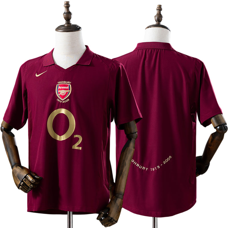 Retro fodboldtrøje Arsenal 2005/06 hjemmebanetrøje til herre