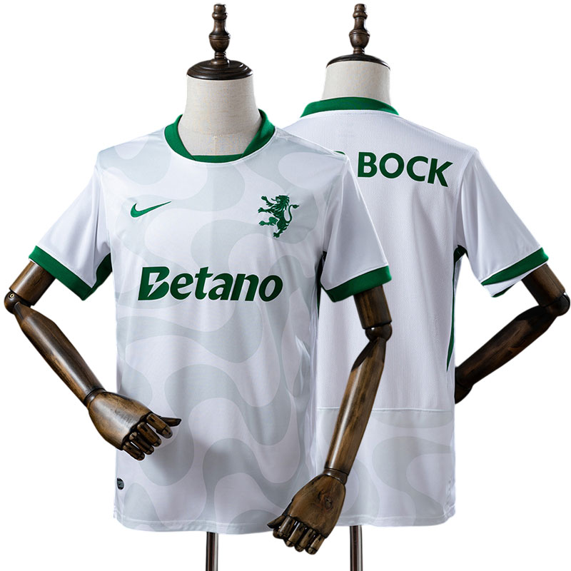Sporting CP udebanetrøje 2025/26 hvid fodboldtrøje