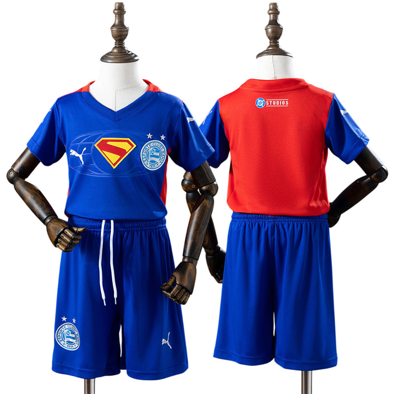 Bahia 2025 Superman fodboldsæt til børn - trøje og shorts