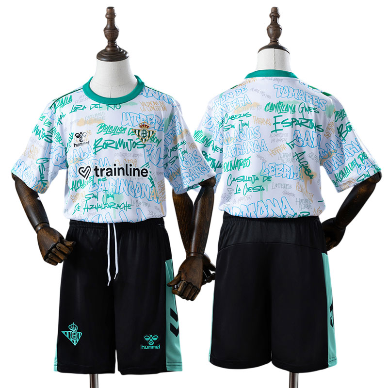 Børn Real Betis 2025/26 pre-match fodboldtrøje