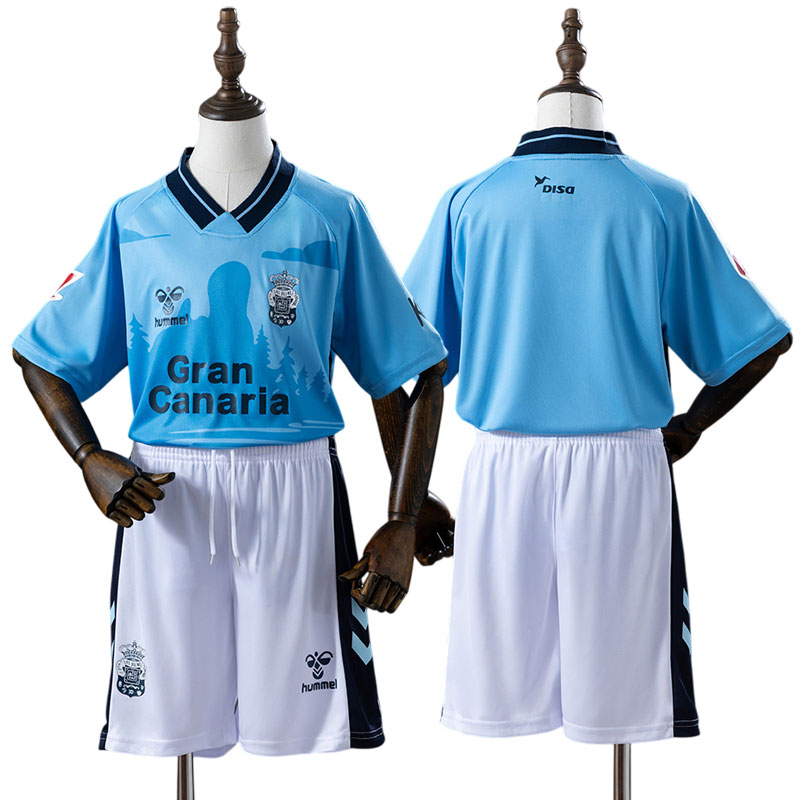 UD Las Palmas 2025/26 udebanesæt til børn – fodboldtrøje og shorts