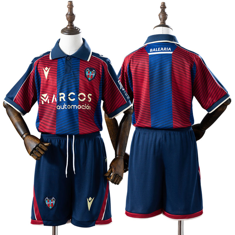 Levante UD 2025/26 hjemmebanesæt til børn - fodboldtrøje og shorts