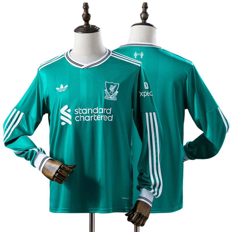Liverpool 2025/26 grøn langærmet tredjetrøje