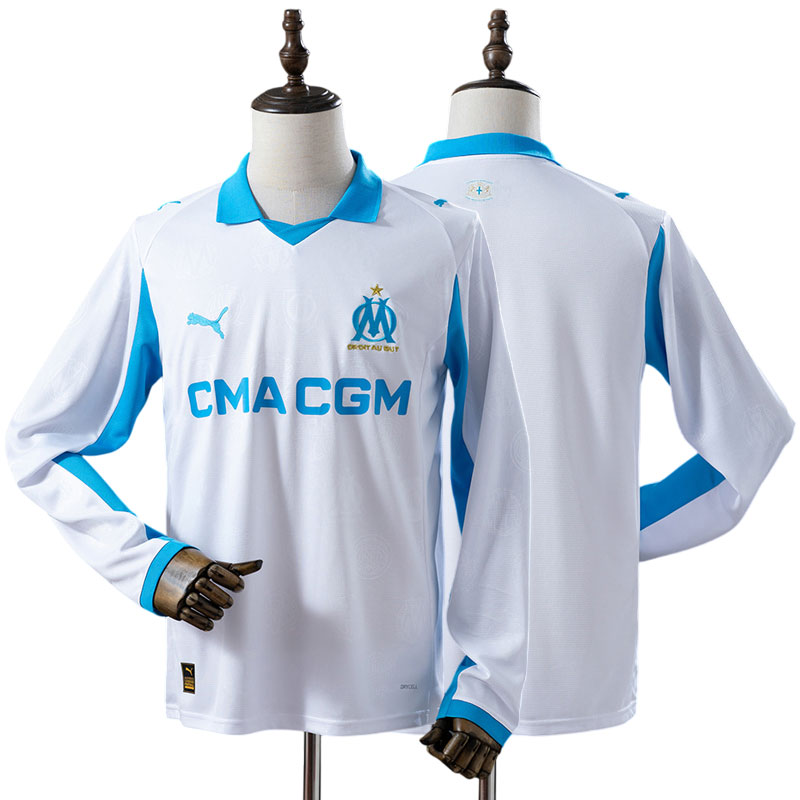 Marseille 2025/26 Home langærmet trøje til herrer