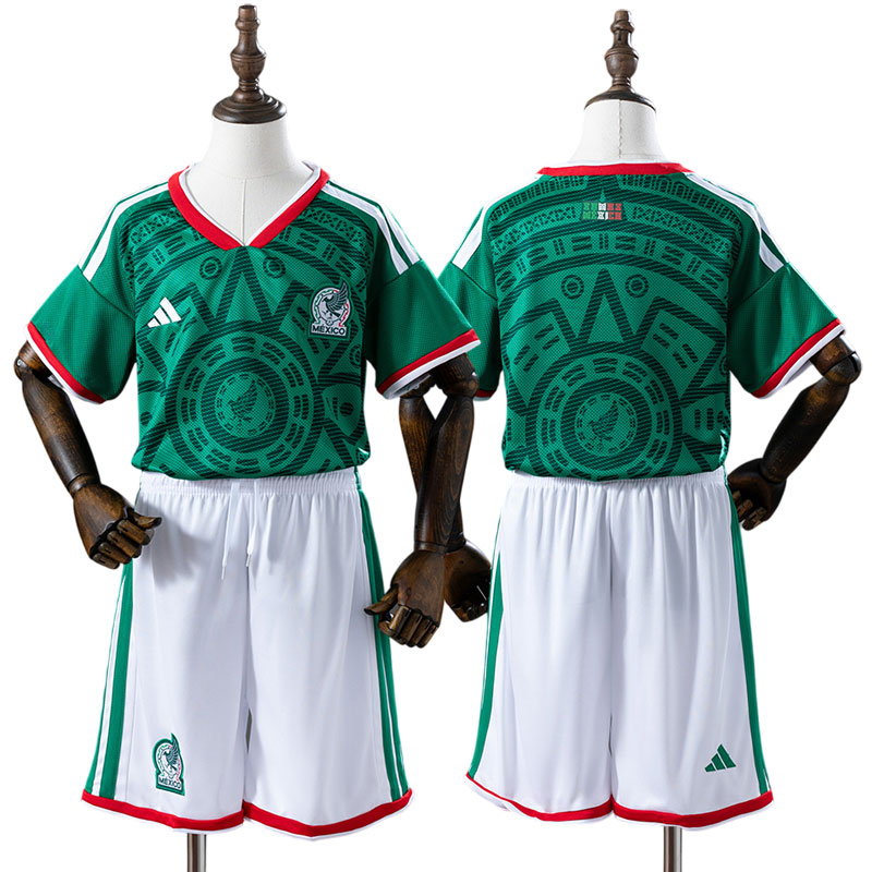 Mexico 2026 børnesæt - hjemmebanetrøje og shorts til VM