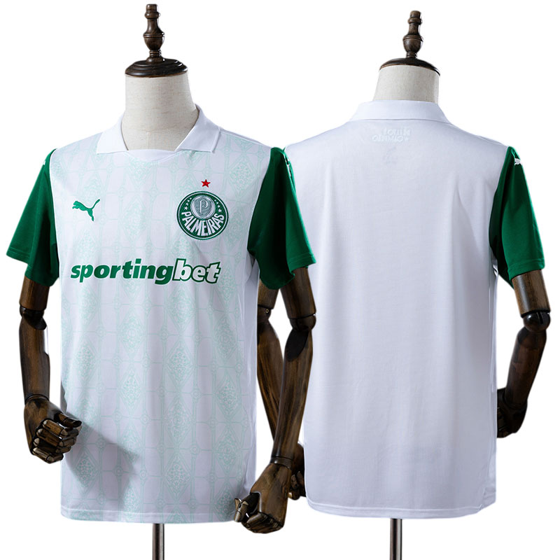 Palmeiras 2025/26 udebanetrøje - hvid herre fodboldtrøje