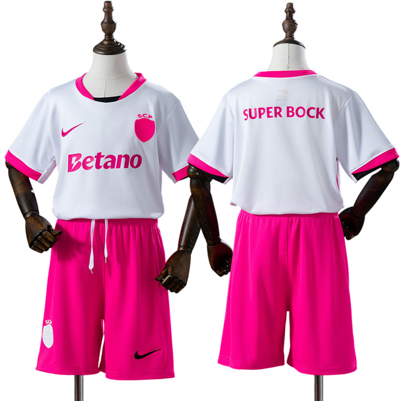 Pink October Sporting Lisbon børne fodboldsæt 2025/26 special edition