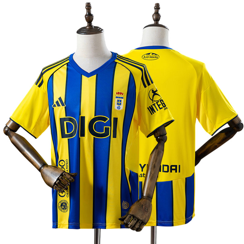 Real Oviedo 25/26 udebanetrøje - gul fodboldtrøje til herrer