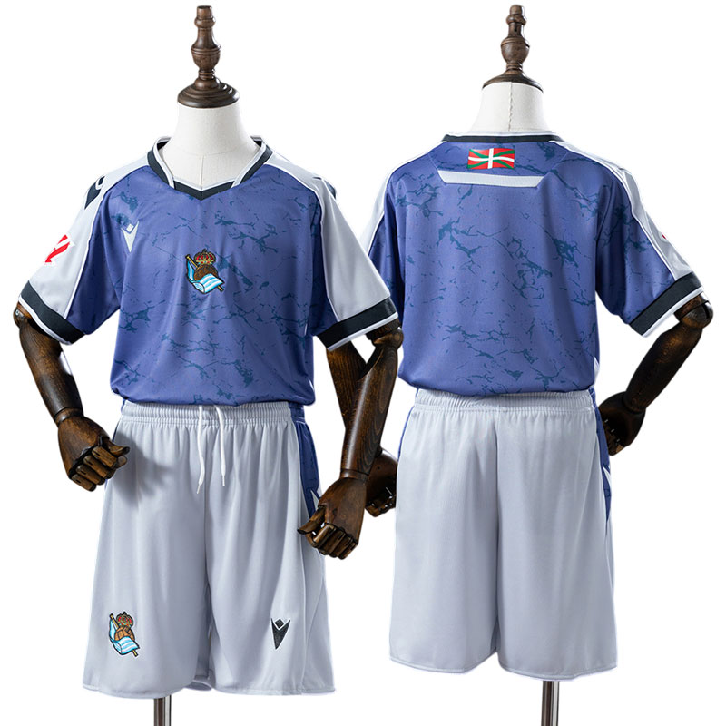 Real Sociedad 2025/26 børn udebanetrøje - fodboldtrøje og shorts
