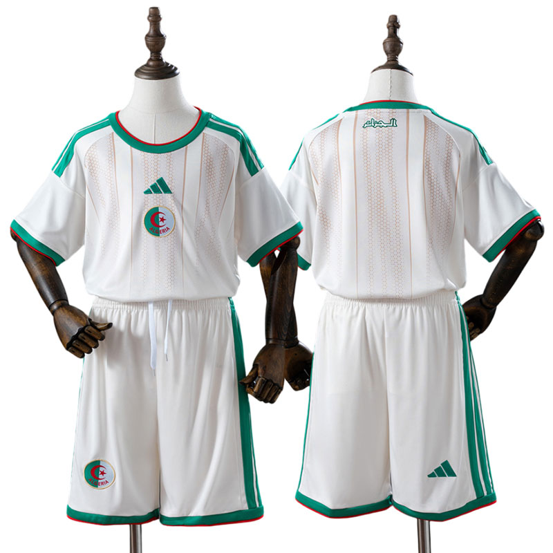 Algeriet VM 2026 fodboldsæt til børn – hjemmebanetrøje og shorts