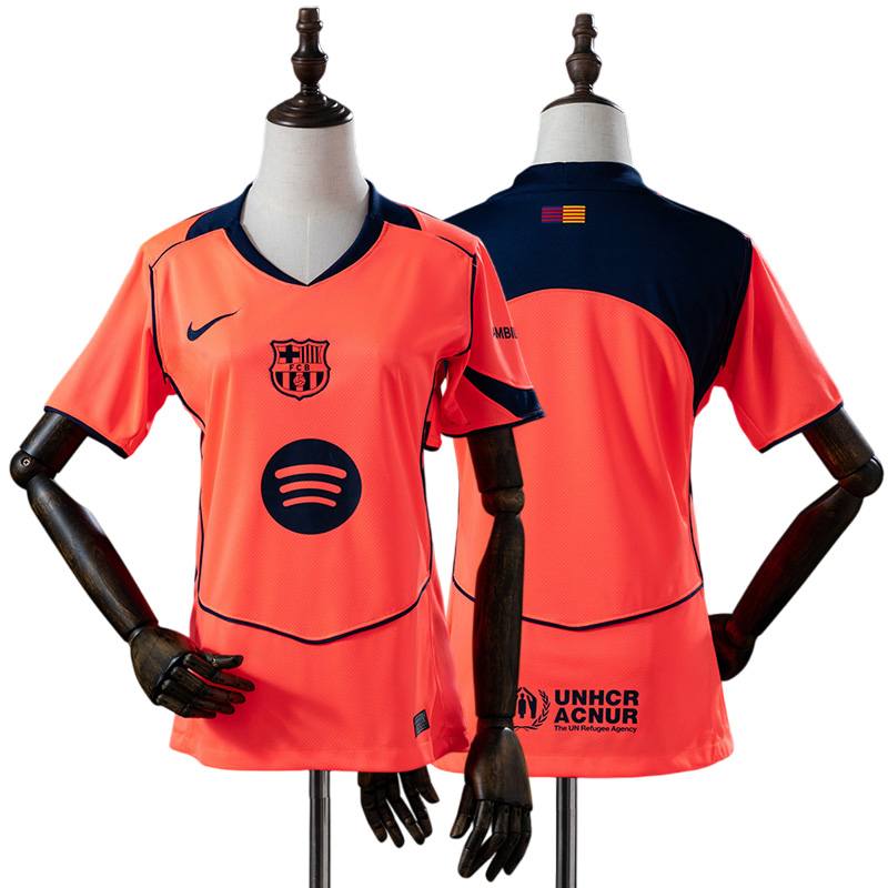 FC Barcelona 25/26 tredjetrøje til kvinder – orange dame fodboldtrøje