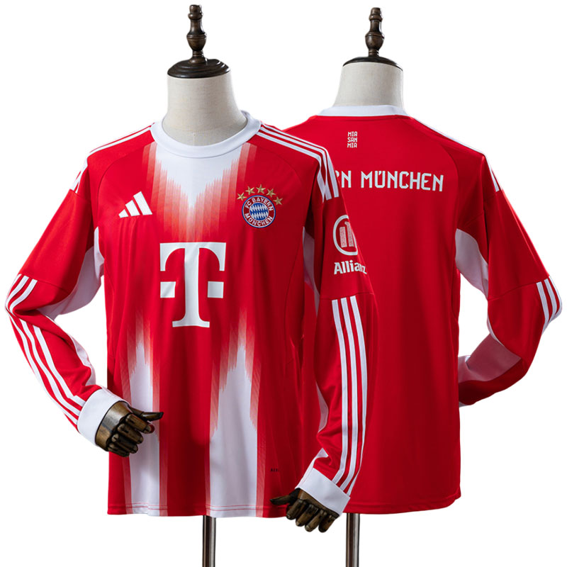 Bayern München 2025/26 hjemmebanetrøje med lange ærmer