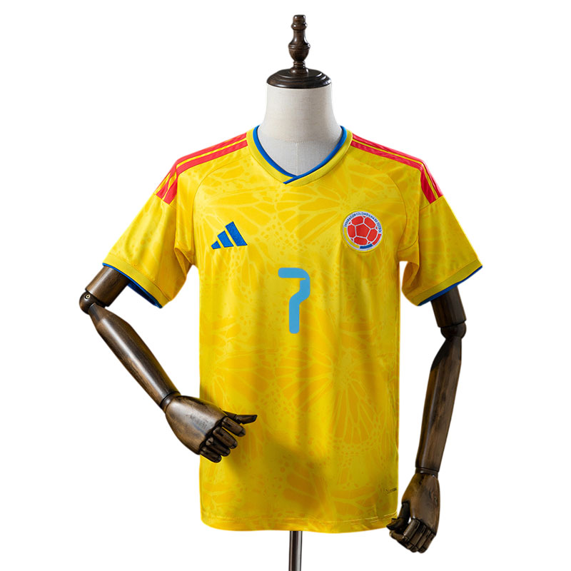 Colombia 2026 herre jersey – hjemmebanetrøje med Díaz 7 navn og nummer Colombia 2026 herre jersey – hjemmebanetrøje med Díaz 7 navn og nummer