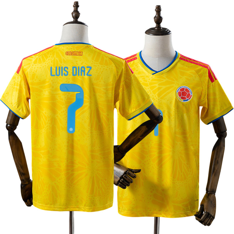 Colombia VM 2026 hjemmebanetrøje - med Luis Díaz 7 på ryggen