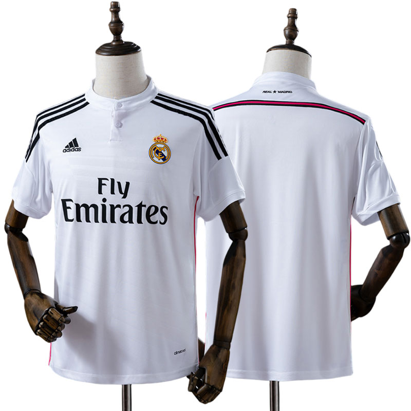 Hvid Real Madrid hjemmebanetrøje 2014/15 – retro fodboldtrøje herre