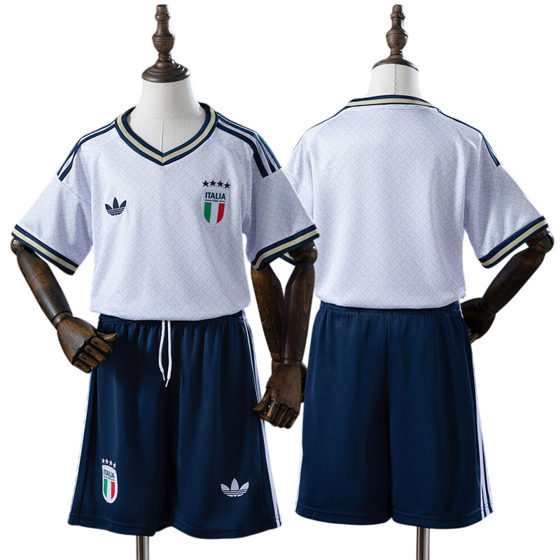 Italien 2026 udebanesæt til børn – fodboldtrøje + shorts