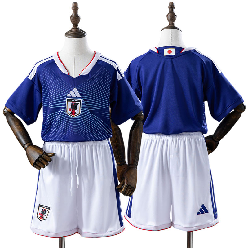 Blå Japan 2026 hjemmebanetrøje til børn – VM fodboldtrøje