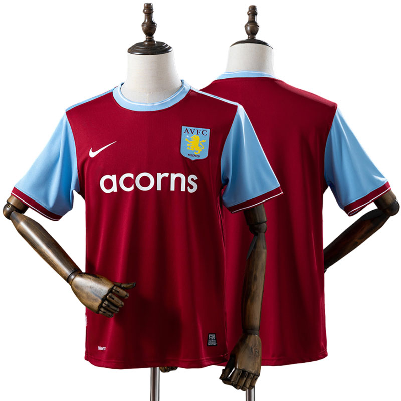 Klassisk Aston Villa hjemmebanetrøje 2009/10 - retro fodboldtrøje herre
