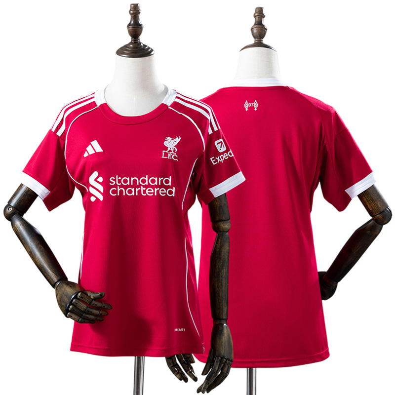 Liverpool 25/26 hjemmebanetrøje til kvinder – rød dame fodboldtrøje