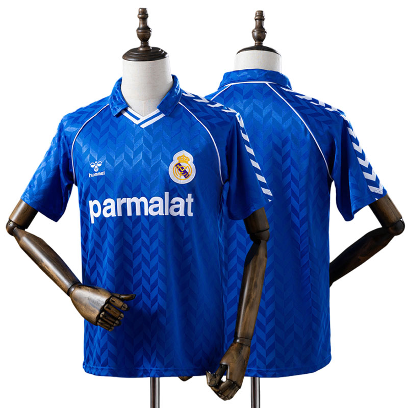 Real Madrid 1986/88 retro udebanetrøje – blå herre fodboldtrøje