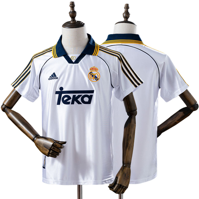 Real Madrid 1998–2000 klassisk hjemmebanetrøje – retro design