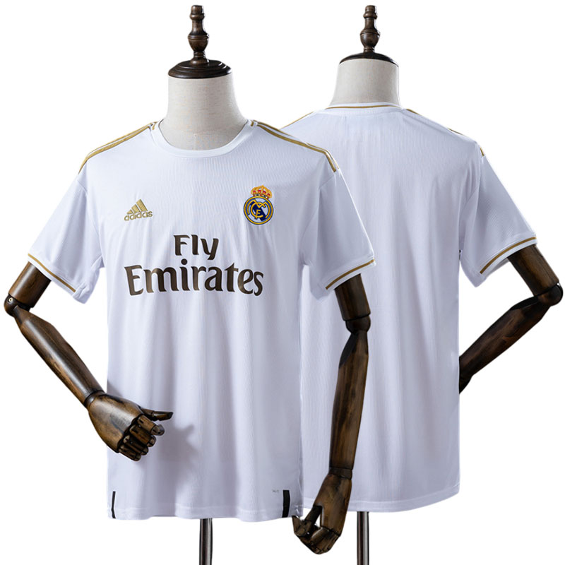 Real Madrid 2019/20 hvid hjemmebanetrøje til mænd - retro fodboldtrøje