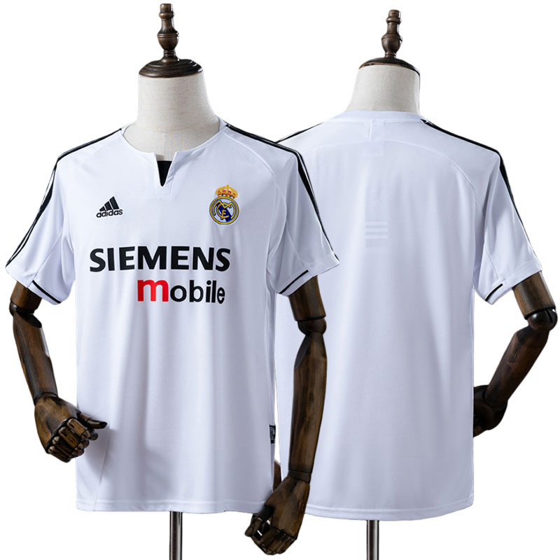 Real Madrid retro fodboldtrøje 2003/04 hjemmebanetrøje til mænd