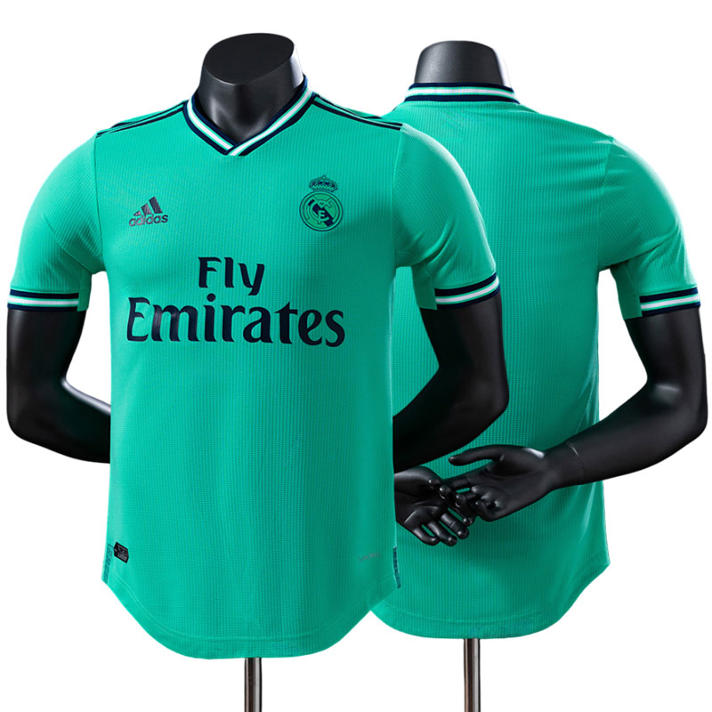 Real Madrid retro tredje trøje 2019/20 – grøn herre fodboldtrøje