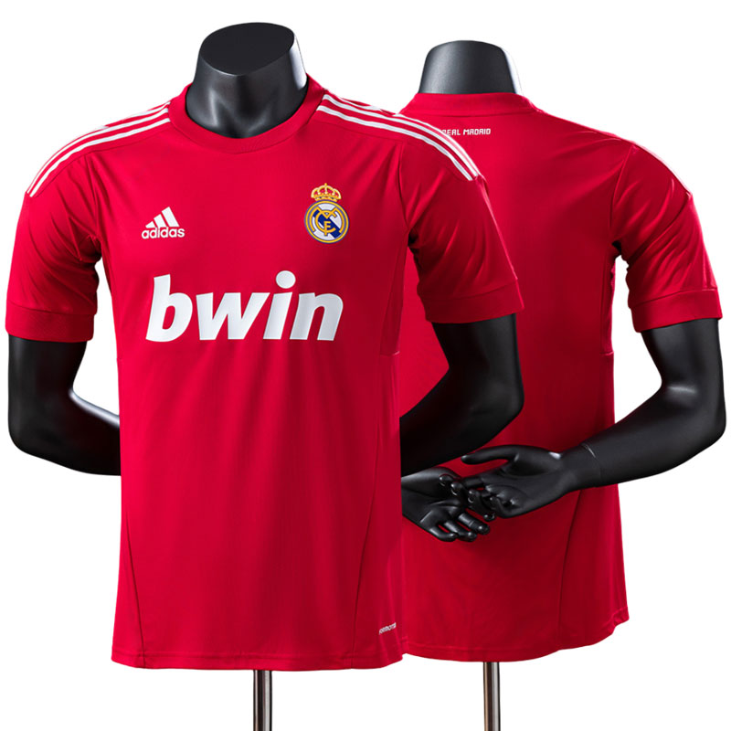 Real Madrid retro tredjetrøje 11/12 - rød herre fodboldtrøje