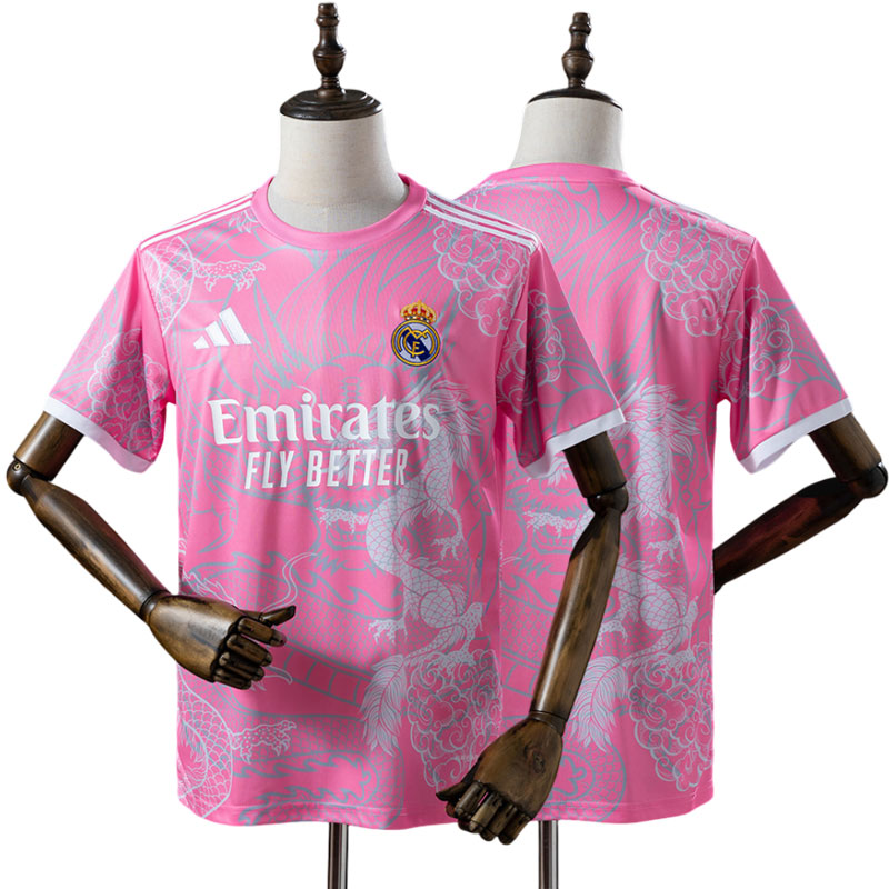 Real Madrid special edition 25/26 – rose trøje med dragegrafik