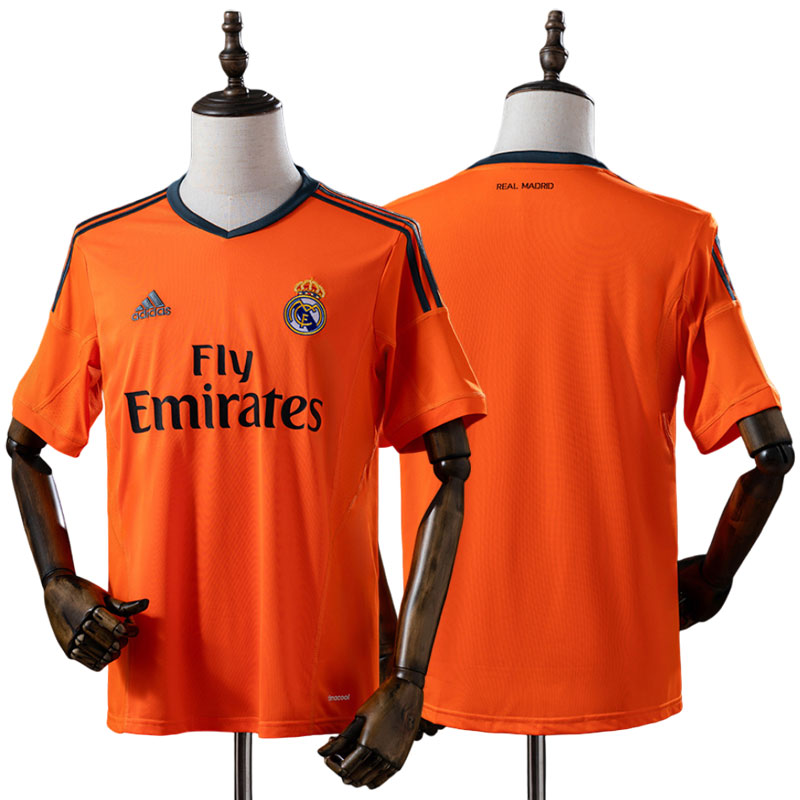 Real Madrid tredjetrøje 2013/14 - retro orange herre fodboldtrøje