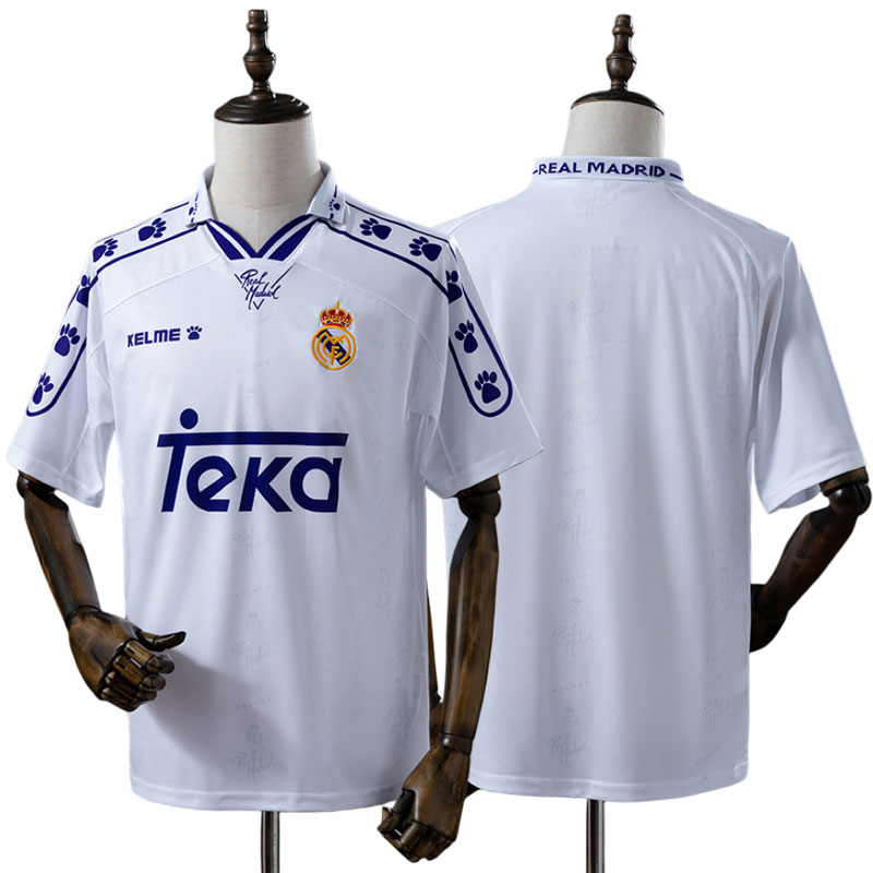 Retro Real Madrid 1994-96 hvid hjemmebanetrøje til mænd