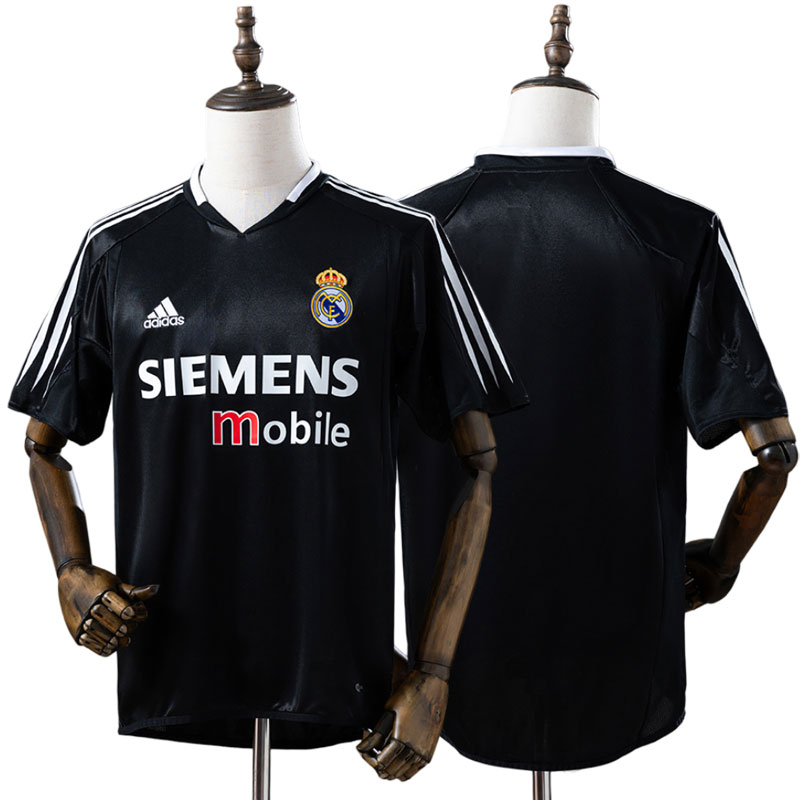 Retro Real Madrid 2004/05 udebanetrøje - sort herre fodboldtrøje