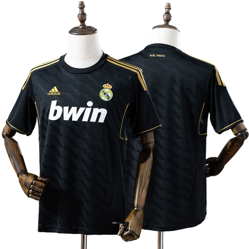 Real Madrid 2011/12 retro udebanetrøje – sort herre fodboldtrøje
