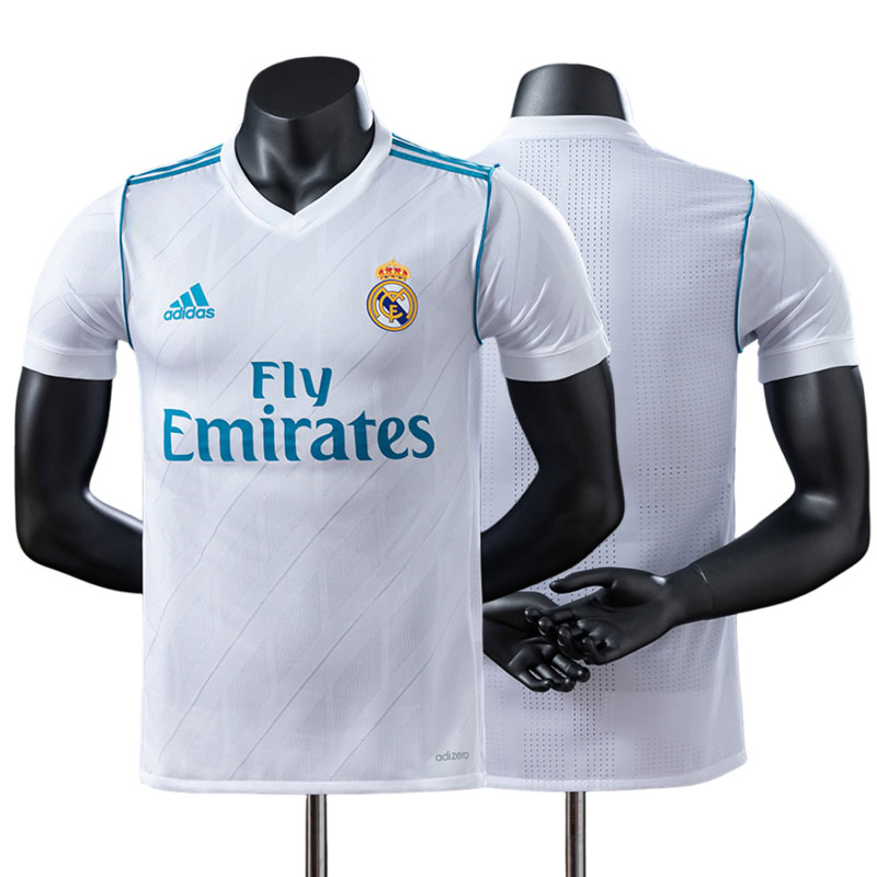 Retro Real Madrid 2017/18 klassisk hjemmebanetrøje – hvid herre trøje