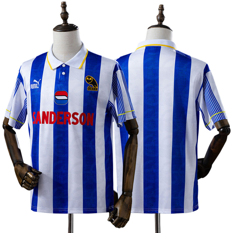 Retro fodboldtrøje Sheffield Wednesday 1993/95 hjemmebanetrøje
